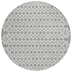 Machine Washable Indoor/Outdoor Chantille ACN2247 Gray 8' x 8' Round Rug