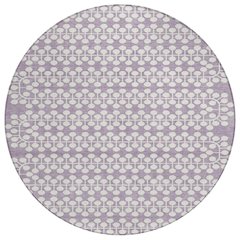 Machine Washable Indoor/Outdoor Chantille ACN2247 Purple 8' x 8' Round Rug