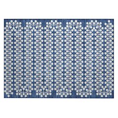 Machine Washable Indoor/Outdoor Chantille ACN2247 Blue 1'8" x 2'6" Rug