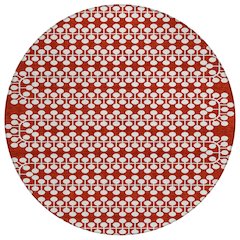 Machine Washable Indoor/Outdoor Chantille ACN2247 Red 8' x 8' Round Rug