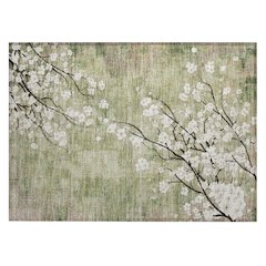 Machine Washable Indoor/Outdoor Chantille ACN2248 Green 1'8" x 2'6" Rug