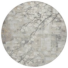 Machine Washable Indoor/Outdoor Chantille ACN2248 Brown 8' x 8' Round Rug
