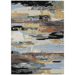 Machine Washable Indoor/Outdoor Chantille ACN2249 Black 2'6" x 3'10" Rug