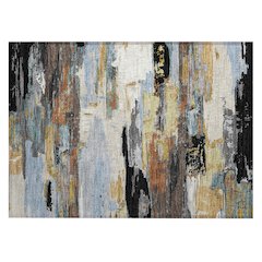 Machine Washable Indoor/Outdoor Chantille ACN2249 Black 1'8" x 2'6" Rug