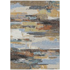 Machine Washable Indoor/Outdoor Chantille ACN2249 Brown 2'6" x 3'10" Rug