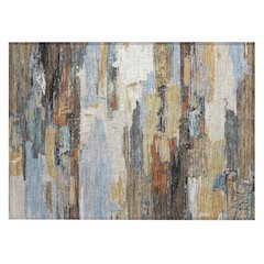 Machine Washable Indoor/Outdoor Chantille ACN2249 Brown 1'8" x 2'6" Rug