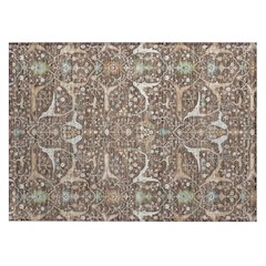 Machine Washable Indoor/Outdoor Chantille ACN2250 Brown 1'8" x 2'6" Rug