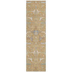 Machine Washable Indoor/Outdoor Chantille ACN2250 Gold 2'3" x 7'6" Runner Rug