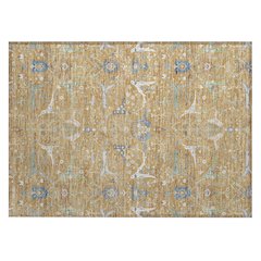 Machine Washable Indoor/Outdoor Chantille ACN2250 Gold 1'8" x 2'6" Rug
