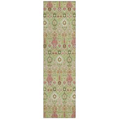 Machine Washable Indoor/Outdoor Chantille ACN2251 Green 2'3" x 7'6" Runner Rug