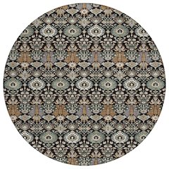 Machine Washable Indoor/Outdoor Chantille ACN2251 Black 8' x 8' Round Rug