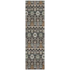 Machine Washable Indoor/Outdoor Chantille ACN2251 Black 2'3" x 7'6" Runner Rug