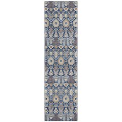 Machine Washable Indoor/Outdoor Chantille ACN2251 Blue 2'3" x 7'6" Runner Rug