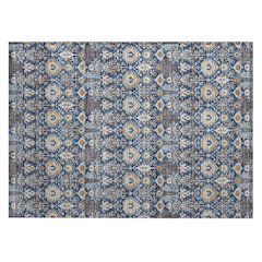 Machine Washable Indoor/Outdoor Chantille ACN2251 Blue 1'8" x 2'6" Rug