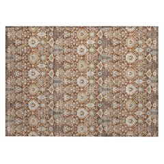Machine Washable Indoor/Outdoor Chantille ACN2251 Orange 1'8" x 2'6" Rug