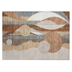 Machine Washable Indoor/Outdoor Chantille ACN2252 Orange 1'8" x 2'6" Rug