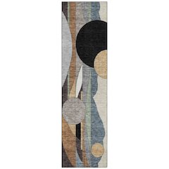Machine Washable Indoor/Outdoor Chantille ACN2252 Gray 2'3" x 7'6" Runner Rug
