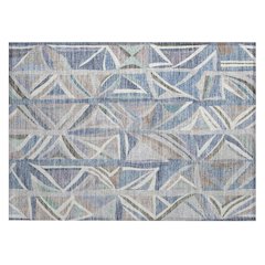 Machine Washable Indoor/Outdoor Chantille ACN2253 Blue 1'8" x 2'6" Rug