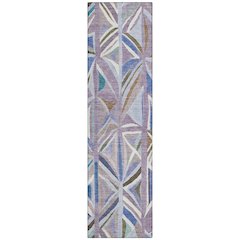 Machine Washable Indoor/Outdoor Chantille ACN2253 Purple 2'3" x 7'6" Runner Rug