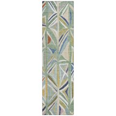 Machine Washable Indoor/Outdoor Chantille ACN2253 Green 2'3" x 7'6" Runner Rug