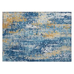 Machine Washable Indoor/Outdoor Chantille ACN2254 Blue 1'8" x 2'6" Rug