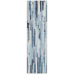Machine Washable Indoor/Outdoor Chantille ACN2255 Blue 2'3" x 7'6" Runner Rug