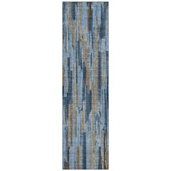 Machine Washable Indoor/Outdoor Chantille ACN2255 Blue 2'3" x 7'6" Runner Rug
