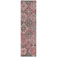 Machine Washable Indoor/Outdoor Chantille ACN2256 Pink 2'3" x 7'6" Runner Rug