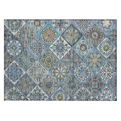 Machine Washable Indoor/Outdoor Chantille ACN2256 Blue 1'8" x 2'6" Rug