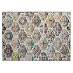 Machine Washable Indoor/Outdoor Chantille ACN2257 Brown 1'8" x 2'6" Rug