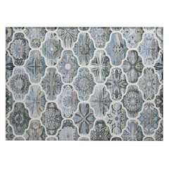 Machine Washable Indoor/Outdoor Chantille ACN2257 Blue 1'8" x 2'6" Rug