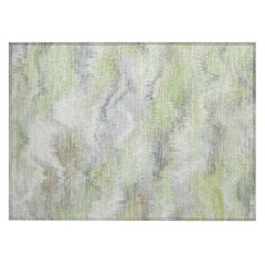 Machine Washable Indoor/Outdoor Chantille ACN2258 Green 1'8" x 2'6" Rug