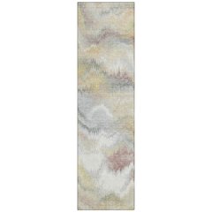 Machine Washable Indoor/Outdoor Chantille ACN2258 Brown 2'3" x 7'6" Runner Rug