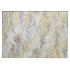 Machine Washable Indoor/Outdoor Chantille ACN2258 Brown 1'8" x 2'6" Rug