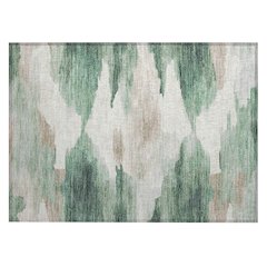 Machine Washable Indoor/Outdoor Chantille ACN2259 Green 1'8" x 2'6" Rug