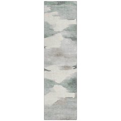 Machine Washable Indoor/Outdoor Chantille ACN2259 Green 2'3" x 7'6" Runner Rug