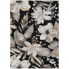 Machine Washable Indoor/Outdoor Chantille ACN2260 Black 2'6" x 3'10" Rug