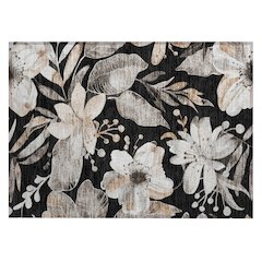 Machine Washable Indoor/Outdoor Chantille ACN2260 Black 1'8" x 2'6" Rug