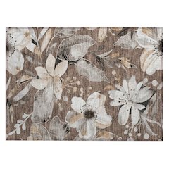 Machine Washable Indoor/Outdoor Chantille ACN2260 Brown 1'8" x 2'6" Rug