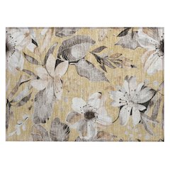 Machine Washable Indoor/Outdoor Chantille ACN2260 Gold 1'8" x 2'6" Rug