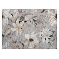 Machine Washable Indoor/Outdoor Chantille ACN2260 Gray 1'8" x 2'6" Rug