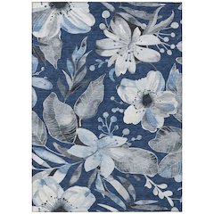 Machine Washable Indoor/Outdoor Chantille ACN2260 Blue 2'6" x 3'10" Rug