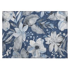 Machine Washable Indoor/Outdoor Chantille ACN2260 Blue 1'8" x 2'6" Rug