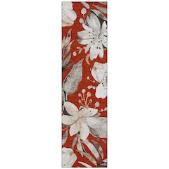 Machine Washable Indoor/Outdoor Chantille ACN2260 Red 2'3" x 7'6" Runner Rug