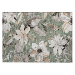 Machine Washable Indoor/Outdoor Chantille ACN2260 Green 1'8" x 2'6" Rug