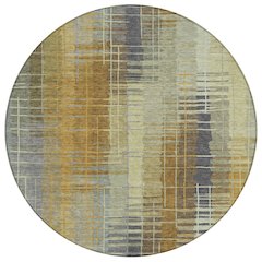 Machine Washable Indoor/Outdoor Chantille ACN2261 Green 8' x 8' Round Rug