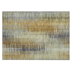 Machine Washable Indoor/Outdoor Chantille ACN2261 Green 1'8" x 2'6" Rug