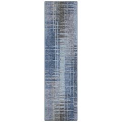 Machine Washable Indoor/Outdoor Chantille ACN2261 Blue 2'3" x 7'6" Runner Rug