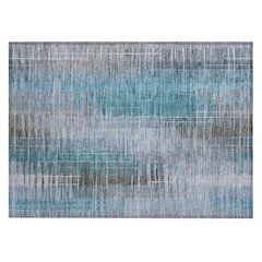 Machine Washable Indoor/Outdoor Chantille ACN2261 Teal 1'8" x 2'6" Rug