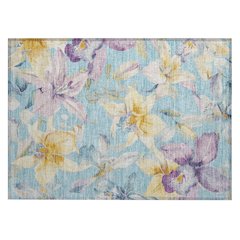 Machine Washable Indoor/Outdoor Chantille ACN2262 Teal 1'8" x 2'6" Rug